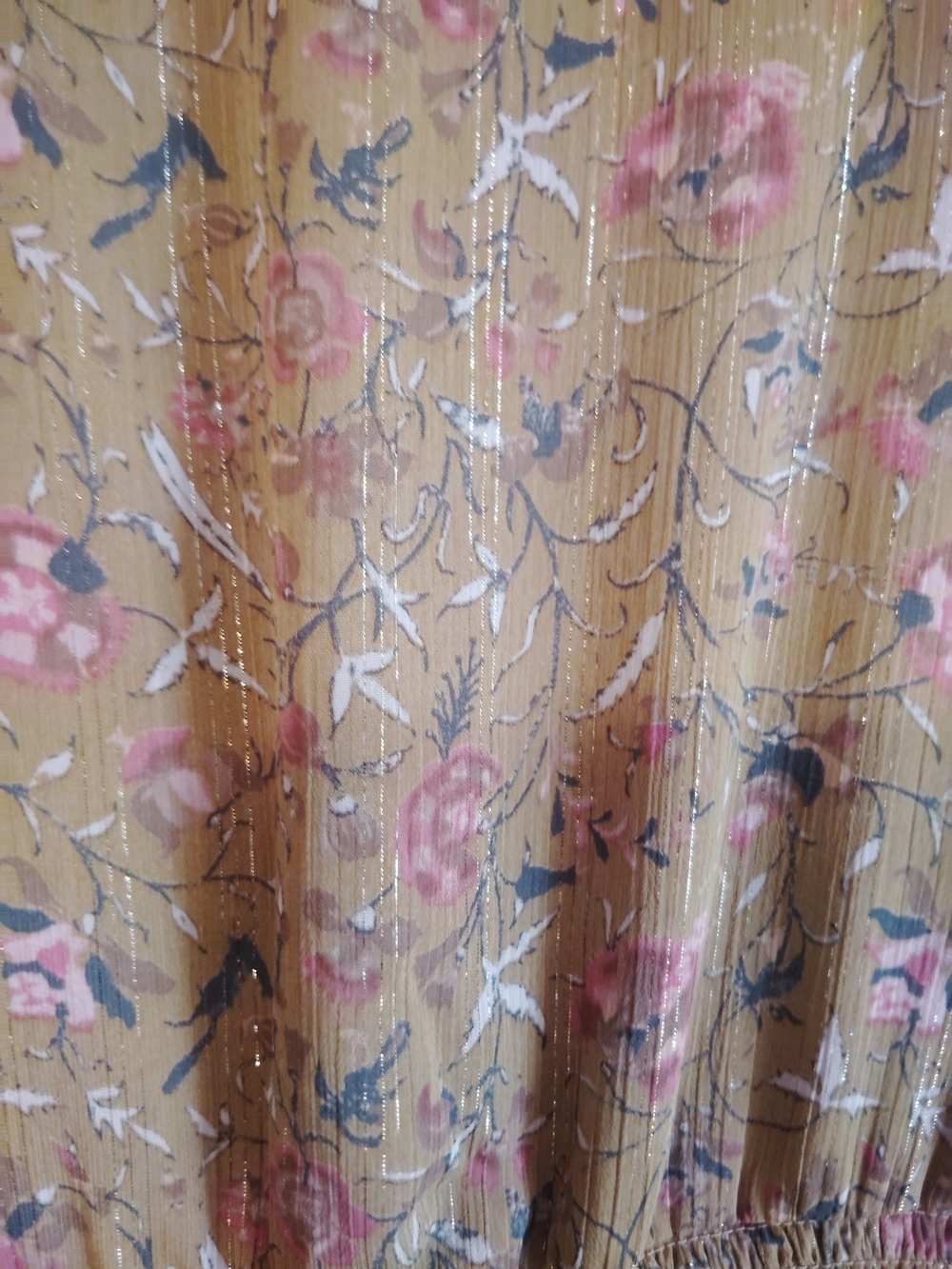 House Of Harlow 1960 Gold Floral Long Sleeve Mini Dress Small NWOT - Picture 5 of 8